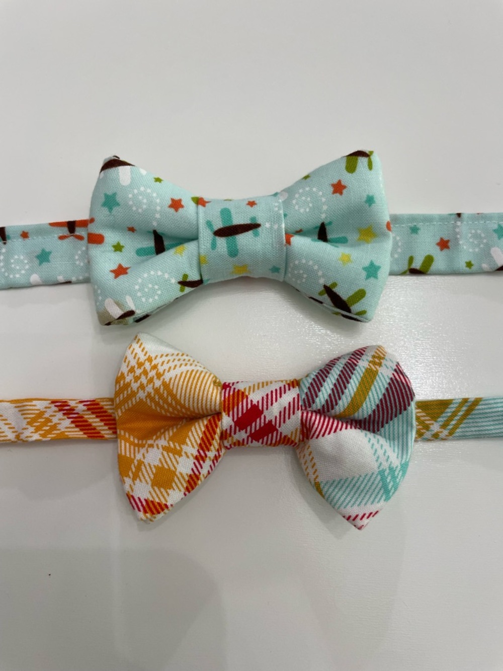 Kids Bow Ties Summer Plaid Light Blue Airplanes Wedding Funeral Grandpa Church